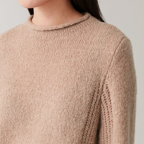 COS Beige Wool-Alpaca Knitted Sweater - Picture 3 of 6